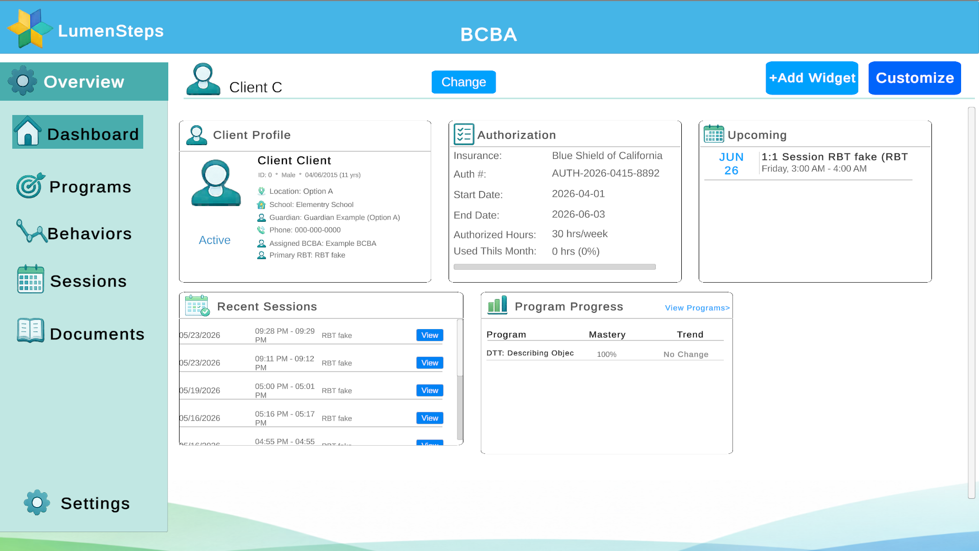 Dashboard Overview